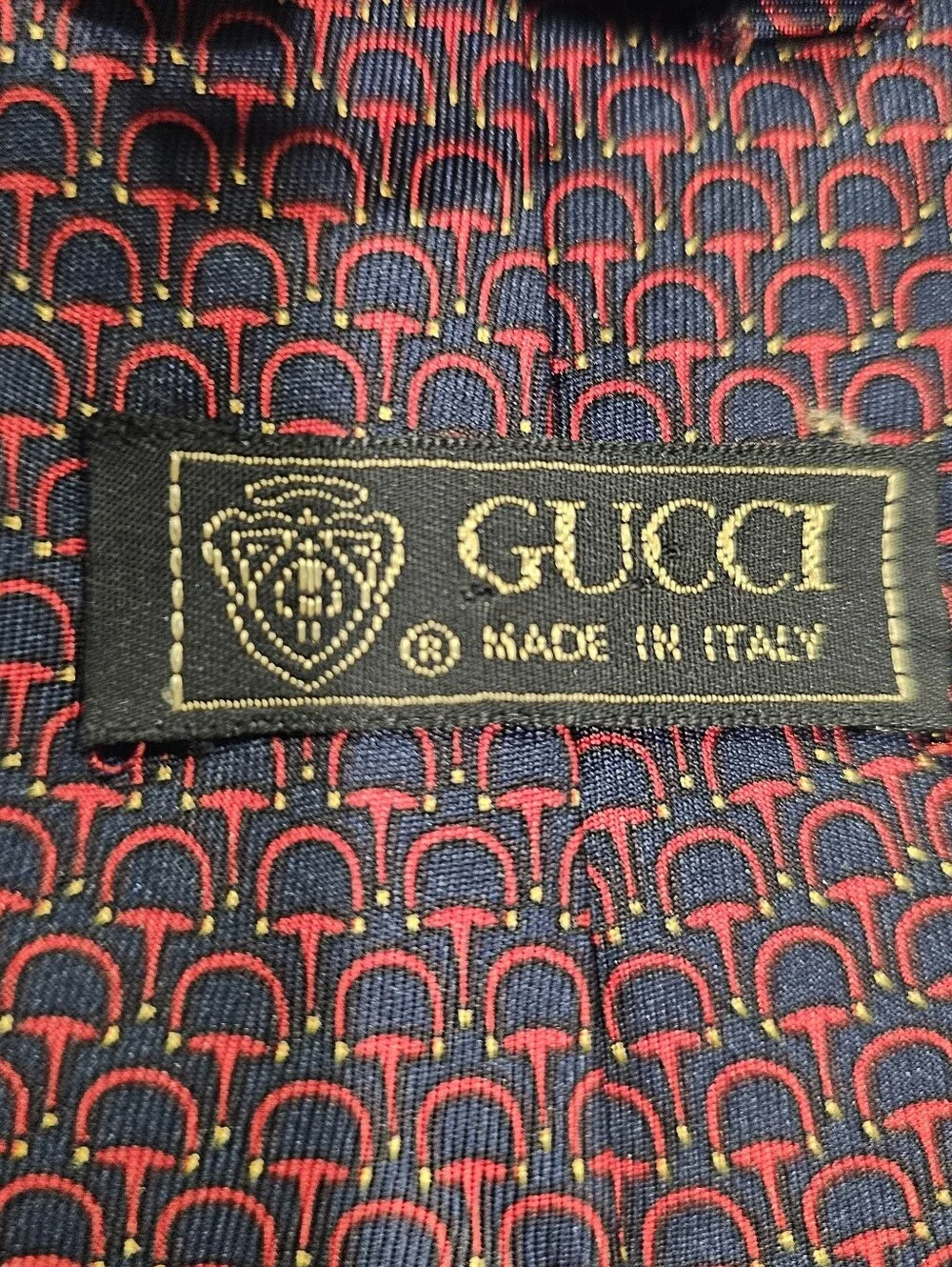 Gucci Vintage Horsebit 100% Silk Tie